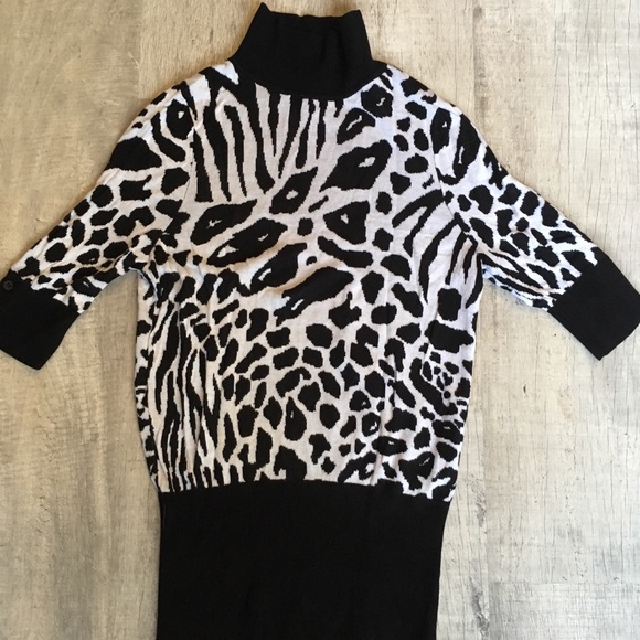 Express Turtleneck Animal Print Sweater - Picture 1 of 6